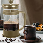 Utopia Kitchen 12 Ounce 0.35 Liter French Press Coffee Maker, Tea Maker, Travel Coffee Presses, Heat Resistant Thickened Borosilicate Coffee Pot for Camping Travel Gifts, Gold Pack of 1