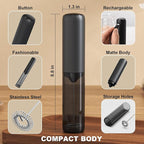 Rechargeable Milk Frother with Cover, Easy to Carry Drink Mixer Handheld, Electric Frother Wand for Coffee, Latte, Cappuccino, Frappe Drink, Hot Chocolate, Black