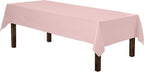 Gee Di Moda Rectangle Tablecloth - 60 x 126 Inch Pink Table Cloth for 8 Foot Rectangle Table - Heavy Duty Washable Fabric - for 8 Ft Buffet Table, Holiday Party, Dinner, Wedding & Baby Shower