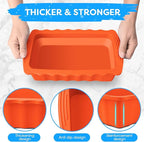 Haldane 5PC Extra Large Ice Block Mold 15LB Ice Cube Bricks Maker Molds for Cold Plunge/Coolers, Reusable Ice Bath Water Chiller, Thick Silicone Ice Bath Accessories Orange