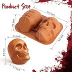 Skull Cake Mold, Extra Large 8.5inch Skull Silicone Cake Pans for Baking Candy Chocolate Halloween Party