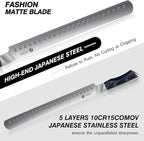 Brisket Slicing Knife, 11.6 Inch Carving Knife, Japanese High Carbon Steel Slicing Knives with VG10 Steel Core & G10 Handle, Full Tang Ultra Sharp Meat Cleaver for BBQ, Turkey, Roast, Brisket
