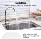 Acrylic Cutting Boards for Kitchen Counter，Clear Cutting Board for Countertop with Lip, Upgraded Thicker Non-Slip Transparent Acrylic Cutting Board for Countertop, for Home or Restaurant (16x12in)