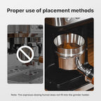 51mm Espresso Dosing Funnel and Puck Screen Kit, 304 Stainless Steel Portafilter Funnel with Espresso Puck Screen Set, Espresso Machine Accessories Compatible with 51mm Portafilter