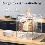 AIRMSEN Portable Countertop Dishwasher with 5L Water Tank, Mini Dishwasher with 14.6” Narrow & 20.1“ Deep Design, 9 Programs, 24H Delay Start & 360° Dual Spray, No Hookup Needed, C01, White