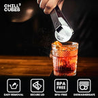 Large Ice Cube Trays Combo - Set of 2, Silicone Ice Ball Maker & Ice Cube Trays with Lids for Chilly Drinks, Perfect for Whiskey, Cocktails - BPA-Free