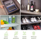 EVALAND 19.6" x 33 FT Non-Slip Shelf Liner, Non-Adhesive, BPA-Free, Waterproof Pantry Liner for Shelves, Easy to Cut, Oil-Proof Shelf Liners for Kitchen, Cabinets, Drawers, Refrigerator, Clear