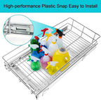 Pull Out Cabinet Organizer 14" W X 22" D, Slide Out Drawers For Kitchen Organizers and Storage, Pull Out Drawers For Cabinets Capacity Heavy Duty Caddy, Cabinet Shelves Chrome-Plated, Bathroom Pantry