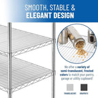 Sterling Shelf Liners for Wire Shelf System: Set of 5 in Graphite: 12 x 22 inch: Plastic Wire Shelving Mats