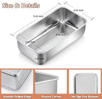 LIANYU 8 Pack 9x5 Inch Loaf Pans for Bread Baking, Stainless Steel Baking Bread Pans, Small Loaf Tins for Homemade Brownies and Pound Cakes, Dishwasher Safe