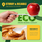 Gezond 100% Compostable Spoons 100 Count, No Plastic Biodegradable PLA Disposable Spoons Eco Friendly Heavy Duty Cutlery Suitable for Party Picnic Office Everyday Use