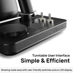 Lafeeca DJ Electric Gooseneck Kettle for Pour Over Coffee & Tea - Water Boiler - Turntable Design - Quick Heating & Temperature Control - Stainless Steel