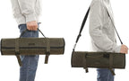 Denifiter Professional Chef's Knife Bag with Anti Cutting Fabric Inside, Heavy Duty 16oz Waxed Canvas, 10 Slots & 1 Large Zipper Pocket & Durable Handle(Army Green)