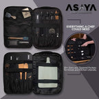 Asaya Chef Knife Backpack with 20 Pocket Knife Roll Bag - Over 30 Pockets for Knives - Knives Not Included (Black)