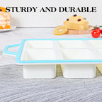 Vinino Silicone Mini Loaf Pans with Metal Reinforced Frame-2 Pack, Non-stick Silicone Bread Pan for Baking 8-Cavity, Tiny Banana Bread Set, Dishwasher Safe Brownie Pan-Blue