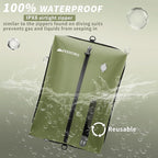 Vacuum Bag for Travel, Professional IPX8 Waterproof Reusable Vacuum Compression Bags for Travel Suitcases, Durable Space Saver Bag(2 Large,No Pump)