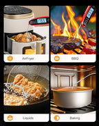 Instant Read Meat Thermometer Digital for Cooking & Grilling with Dual Probe, Food Thermometer for Grill Smoker Turkey BBQ Oven Candy Oil Fry, Kitchen Gadgets, Gifts Stocking Stuffers for Men