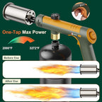 TONYFUL Powerful Propane Torch, Kitchen Cooking Torch, Culinary Torch Campfire Starter, Adjustable Grill Torch for Searing Steak, BBQ, Weeding(Propane Tank Not Included)