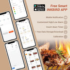 INKBIRD WiFi Meat Thermometer IBBQ-4T, Wireless WiFi BBQ Thermometer for Smoker, Oven | APP Calibration Temp Graph | Mobile Notification Timer Alarm | Rechargeable Digital Grill Thermometer, 4 Probes