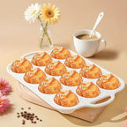 Silicone Muffin Pans for Baking with Metal Reinforced Frame 2 Pack with 24 Pack Individual Cupcake Containers, Nonstick Silicone Cupcake Pan for Baking Homemade Muffins, Dishwasher Safe BPA Free