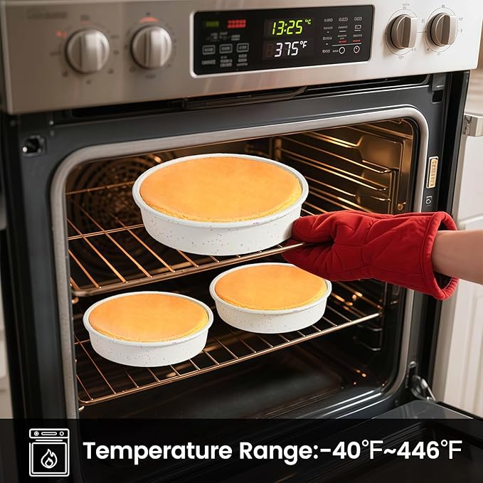 Vinino 6 Inch Silicone Round Cake Pan with Metal Reinforced Frame, Nonstick Silicone Springform Pan for Baking Suitable for Making Layers, Cheese & Chocolate Cakes