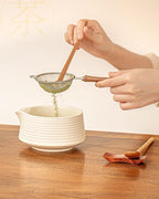 Artisan Matcha Whisk Set - 8 Pcs Premium Matcha Set with Bowl (Chawan), Bamboo Whisk & Tools | Matcha Kit for Making Breakfast/Latte | Gift for Matcha Lovers (White)