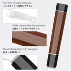SHAN ZU 7 Inch Japanese Chef Knife, 9 Layers 10Cr15MoV High Carbon Steel Professional Kitchen Knife, Sharp Cooking Knife with Ergonomic Red Sandalwood Handle, Meat Cutting Santoku Knife