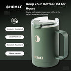 Pour Over Camp Coffee Maker Set– Vacuum Insulated Mug with Leakproof Lid, Stainless Steel Micro Filter, Scratch-Resistant Finish, Portable Coffee Maker for Camping, Travel & Outdoor Adventures