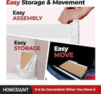 HOMEDANT White 5 Tier Laminated Boltless Heavy Duty Garage Storage Adjustable Wide Size Metal Shelving Unit Utility Rack Shelves Organization Shelf Shed Warehouse 47.7" W x 24.1" D x 71.3" H 4Pack
