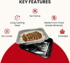 Flameless Food Warming Pads (6 Pack) - Food Warmers for Parties Buffet Disposable - Party Buffet Servers and Warmers for Full Size Pans - Heating Pads for Chafing Dish- Must-Have Catering Supplies