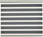 Persilux Cordless Zebra Blinds for Indoor Windows, Free-Stop Cordless, Light Filtering Sheer Shades Dual Layer for Day and Night, Roller Shades for Home (34.25" W X 64" H, Grey)