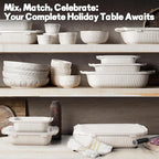 Artena Soup Bowls 32 OZ, Cereal Bowls Set of 4, Embossment Ceramic Ramen Bowls, 6.3 Inch White Salad Bowls, Large Dinner Bowls for Pho, Noodle, Pasta, Snacks, Dishwasher Microwave Safe, Damask Floral