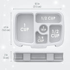 Bentgo Kids 5-Compartment Lunch Box - Glitter Design for School, Ideal for Ages 3-7, Leak-Proof, Drop-Proof, Dishwasher Safe, & Made with PFAS & BPA-Free Materials (Glitter Edition - Silver)