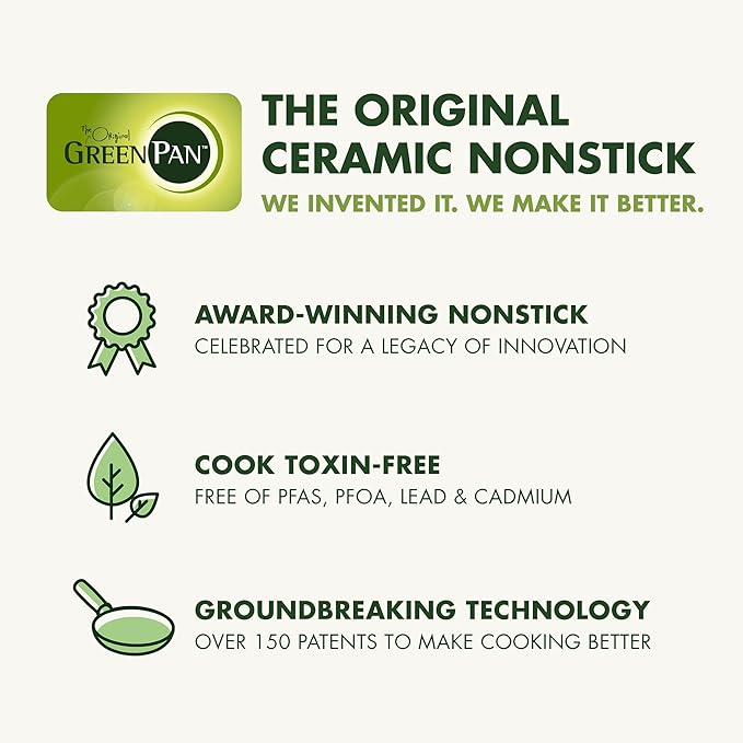 GreenPan Nova 10” Frying Pan Skillet and 4.37QT Sauté Pan with Lid, Oprah’s Favorite Things 2024, PFAS-Free Ceramic Nonstick, Induction Suitable, Sear, Fry, Broil, Dishwasher & Oven Safe, Coral
