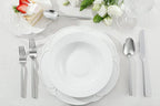DEACORY Silverware Set Flatware Set Cutlery Set Stainless Steel Hexagon Handle Silver Mirror Finished 20 Pieces Service for 4