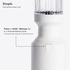 Beast Mighty 850 Plus | Premium Compact Personal Blender | Smoothies, Shakes, Dressings, Sauces | Blends Ice and Frozen Fruit | New XL Vessel | Extra Vessels, Lids and Straws | 850W (Cloud White)