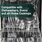 HexClad Hybrid Nonstick 7-Piece Cookware Set, 2Qt Pot with Lid, 8Qt Pot with Lid, and Tabletop Salt and Pepper Grinder Set, Stay-Cool Handles, Dishwasher and Oven-Safe, Induction Ready