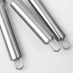 Cake Spatula Set – 6", 8", 10" Stainless Steel Offset & Straight Icing Spatulas for Cake Decorating and Frosting (Curved)