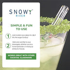 Snowy River Green, Cocktail & Margarita Sugar Rimmer - Vibrant Color Glass Rimming Sugar with Medium Crystal Texture - 8oz