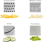 KitchenAid Gourmet 4-Sided Stainless Steel Box Grater for Fine, Medium and Coarse Grate, and Slicing, Detachable 3 Cup Storage Container and Measurment Markings, Dishwasher Safe, 10 inches tall, Aqua