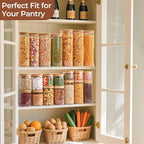 ComSaf 0.5 Qt Glass Food Storage Jars Set of 6, Clear Glass Storage Containers with Lids, Pantry Organization Jar, Spice, Blooming Tea, Coffee, Cookie and Sugar Container, Small jar Set for Kitchen