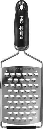 Microplane Gourmet Series Ultra Coarse Grater - Stainless Steel Durable Cheese & Vegetable Grater with Non-Slip Handle for Kitchen, Professional Chef Tools & Equipment