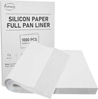 EcoDispose Non-Stick Precut Parchment Paper Baking Sheets Full Pan liner for Bake (16-3/8" x 24-3/8",White,1000PCS)