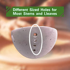 Herb Stripper, 4-Hole Design Pottery Herb Stripper,Handmade Ceramic Herb Stripper Bowl for Removing Leaves and Stems in the Kitchen (White Glaze)
