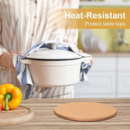 Panitay 24 Pack Thick Cork Trivets - 8 Inch Heat Resistant Multifunctional Cork Board Hot Pads for Table & Countertop