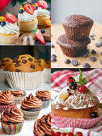 Muffin Cupcake Pan, Muffin Tins Nonstick 6, Muffin Top Cookie Cheese Cake Pan for Baking, Toast Oven Baking Supplies Small Cake Pans Muffin Cups Non Stick
