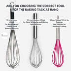 CLOUDWHISK™ 14-Inch Professional Balloon Large Stainless Steel Metal Cake Whisk. Specially designed for Folding and Blending Cake Batters to Achieve Fluffier Cakes
