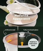 Chafing dishes for buffet 4PACK, [Game Changer Maifanite-Coated] Chafing Dish Buffet Set Offer the Elegance of nature, 5QT Food Warmers for Parties Serve for Wedding, Birthday, Church Events, ETC