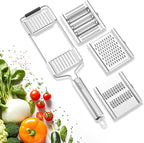 Grater Multifunctional 4 in 1 Handheld Cheese Grater, Professional Stainless Steel Cheese Graters for Kitchen, Durable, Dishwasher Safe, Easy To Use and Clean Essential Kitchen Gadgets