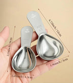 Coffee Scoop Set, 1 Tablespoon Measuring Scoop Heavy-Duty 304 Stainless Steel Short Handle for Coffee Canisters, Protein Powder & Tea (2 Pack)
